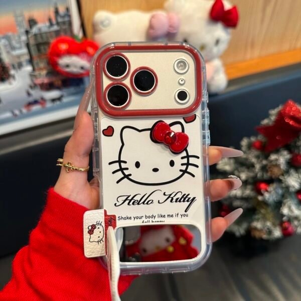 Hellokitty White Mirror Cute Kawaii Phone Case #009