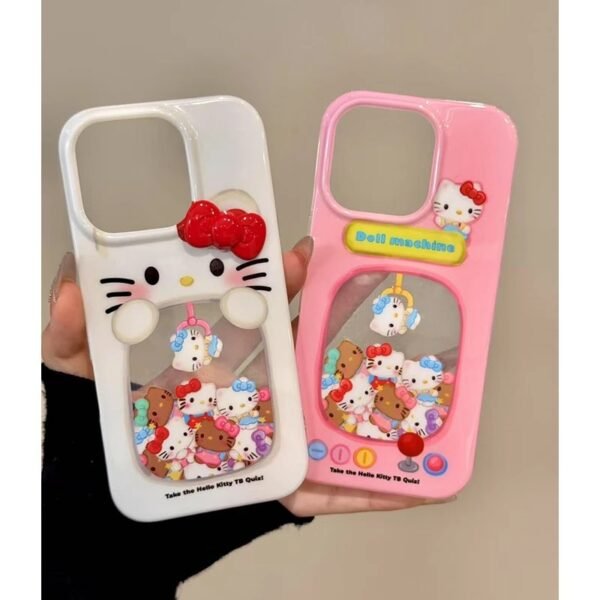 Hellokitty Pink 3D Bow Case With Semi-Translucent Design Cute Kawaii Phone Case #021