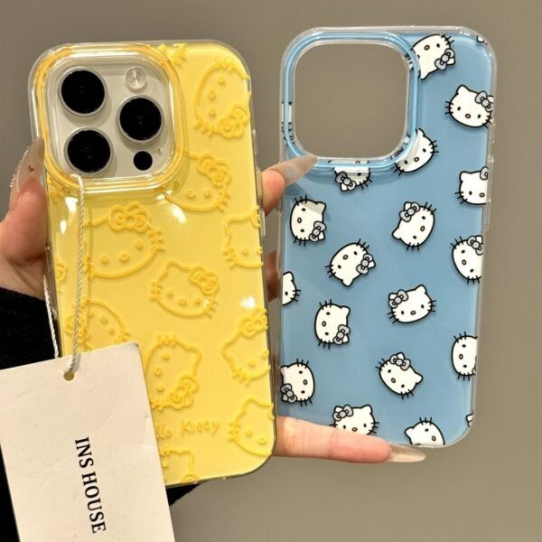 Hellokitty Yellow Blue Cute Kawaii Phone Case #042