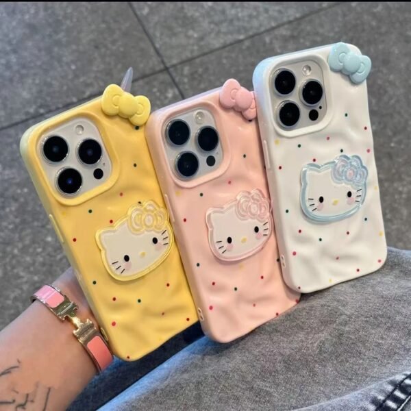 Hellokitty Bow Polka Dot Case Cute Kawaii Phone Case #043
