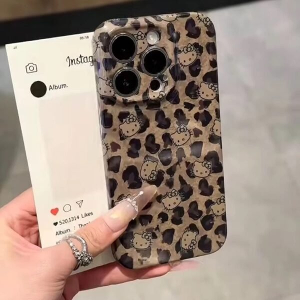 Hello Kitty Leopard Print Cute Kawaii Phone Case #052